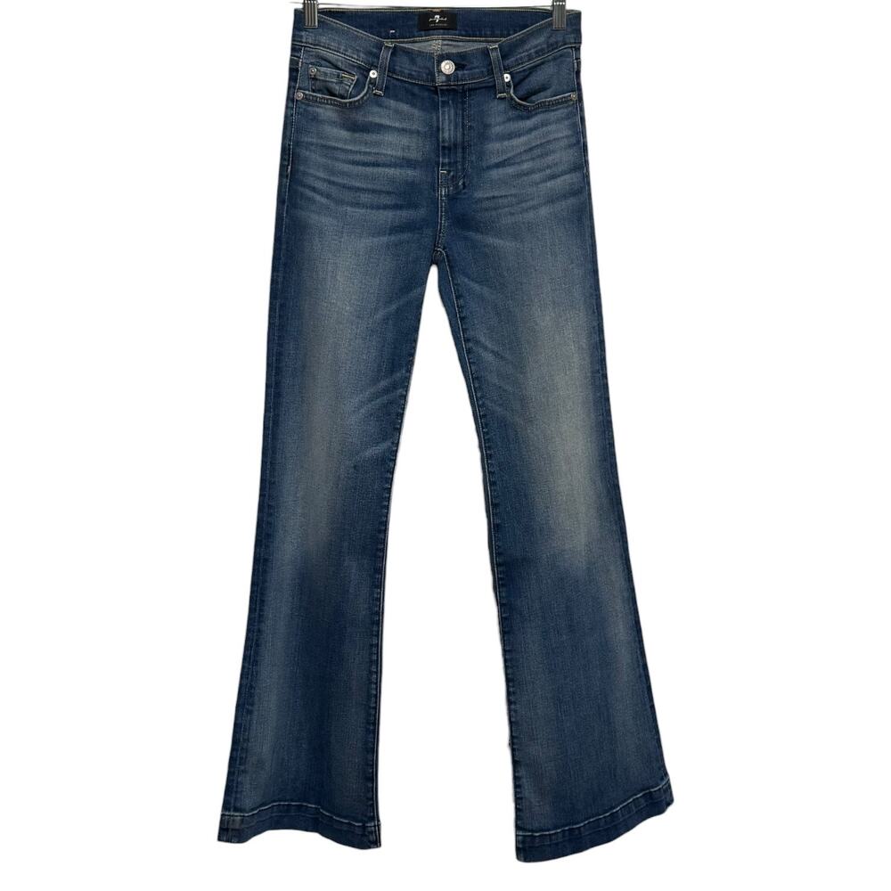 7 for All Mankind Tailorless Dojo Trouser Jean Mid Rise Wide Leg Flare 27